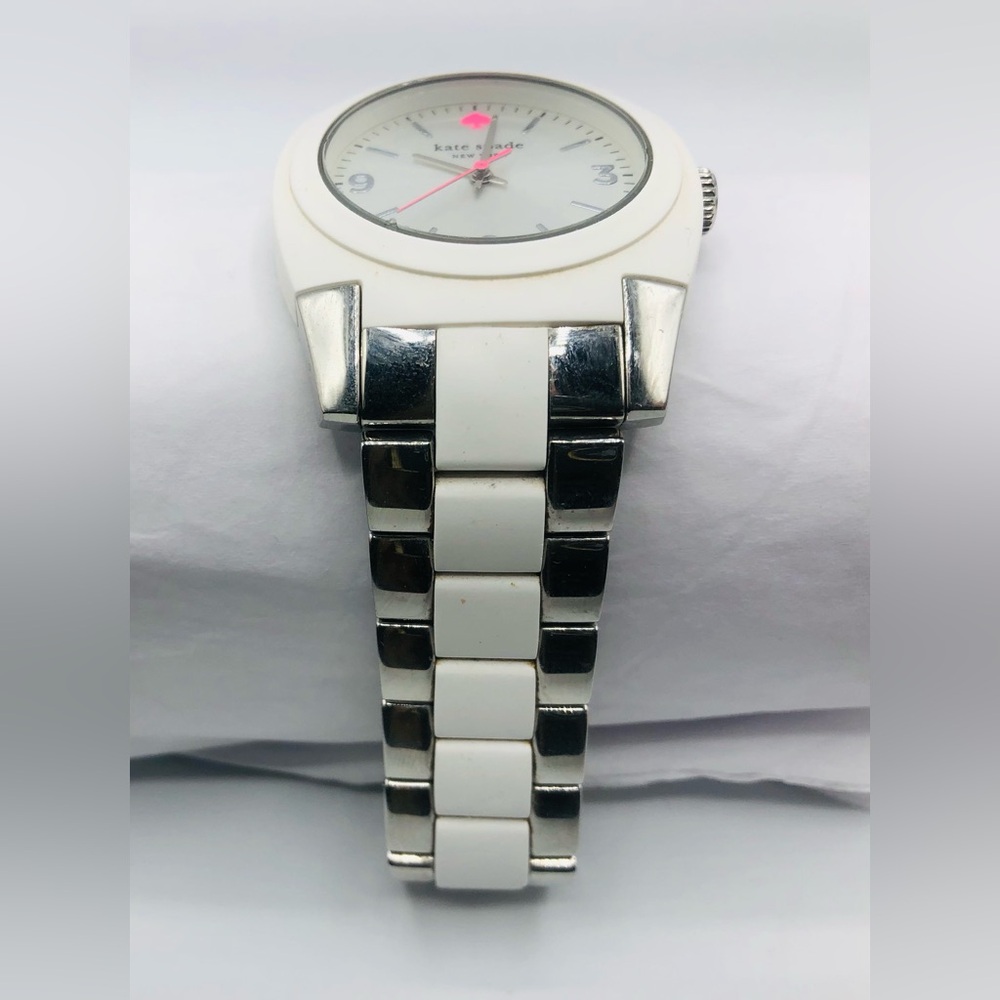 Kate Spade New York Ladies 2-Tone Skyline White Stainless Rubber Watch 1YRU0165 - Picture 3 of 16